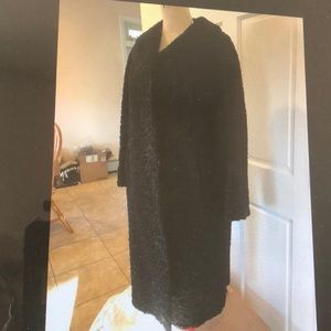 Black Persian Lamb Vintage Coat sz M-L